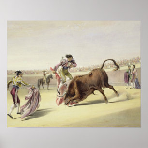 Póster El salto o el Salta Tras Cuernos, 1865 (litho del