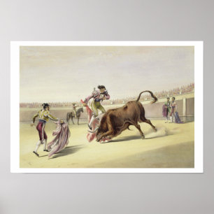 Póster El Salto Tras Cuernos, 1865 (color litho)