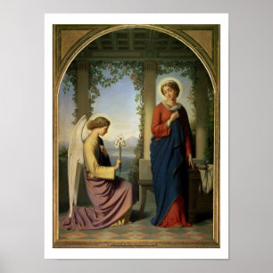 Póster El saludo angélico, o La Anunciación, 1860