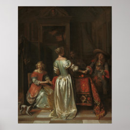 Póster El saludo - Poster Bella Artes Pieter de Hooch