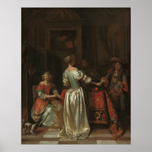 Póster El saludo - Poster Bella Artes Pieter de Hooch (Frente)
