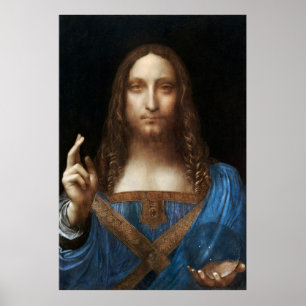 Póster El salvador Mundi de Leonardo da Vinci (alrededor