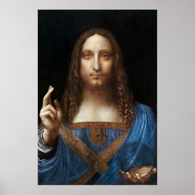 Póster El salvador Mundi de Leonardo da Vinci (alrededor  (Frente)
