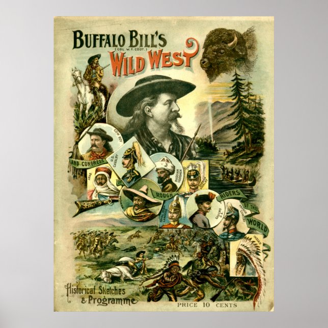 Póster El salvaje Oeste de la vieja Bill Búfalo (Frente)