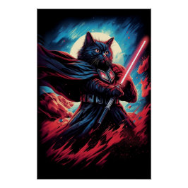 Póster El Samurai de la Stardust | Guerrero del gato cósm