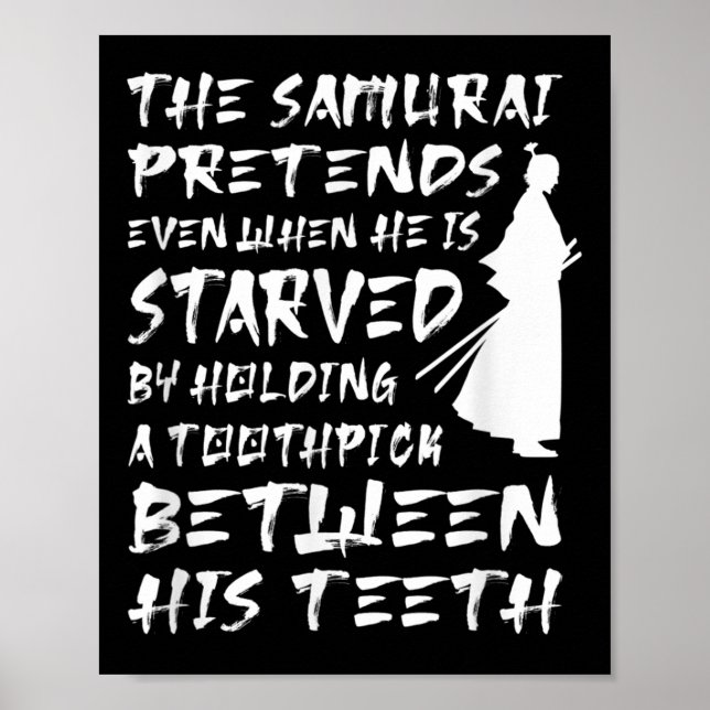 Póster El Samurai Se Pretende Incluso Cuando Es Tan Sabio (Frente)