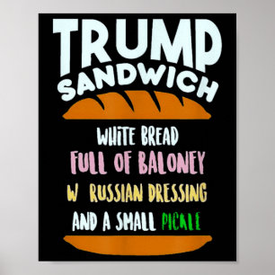 Póster El sándwich de Trump es un pequeño sarcasmo políti