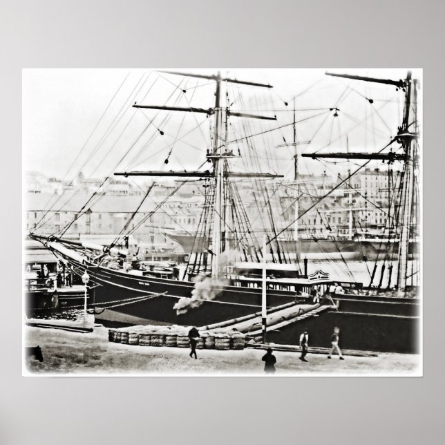 Póster El sarrabal en el embarcadero (1869) (Frente)