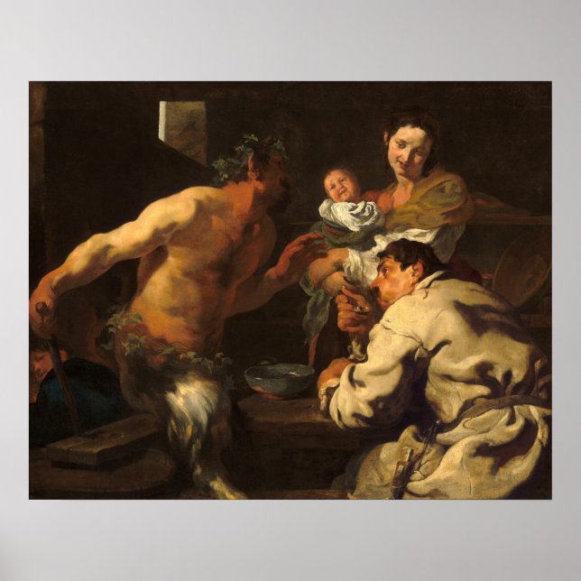 Póster El Satyr - Johann Liss Poster Bella Artes alemán (Frente)