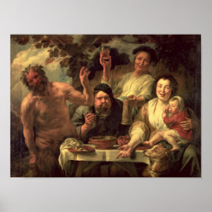Póster El Satyr y los campesinos