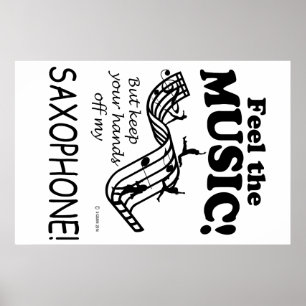 Póster El Saxofón Siente La Música