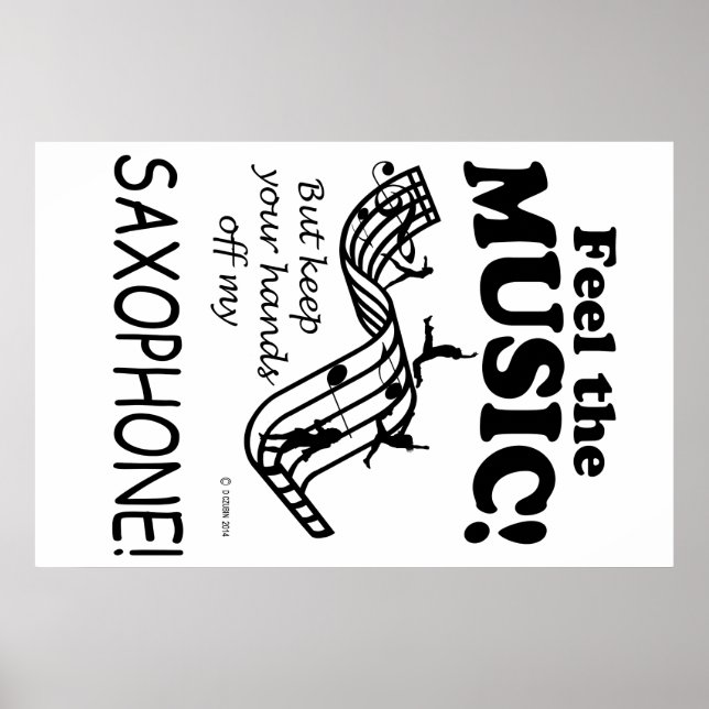 Póster El Saxofón Siente La Música (Frente)