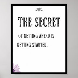 Póster El secreto de seguir adelante es empezar