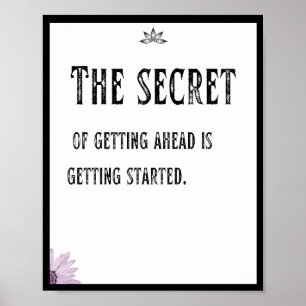 Póster El secreto de seguir adelante es empezar
