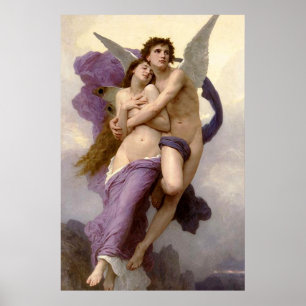 Póster El secuestro de Psiquis por Bouguereau
