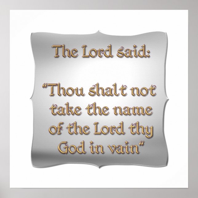 Póster El segundo mandamiento (Frente)