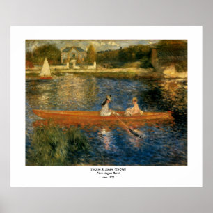 Póster El Sena de Renoir en Asnières (el Skiff) Ca 1879