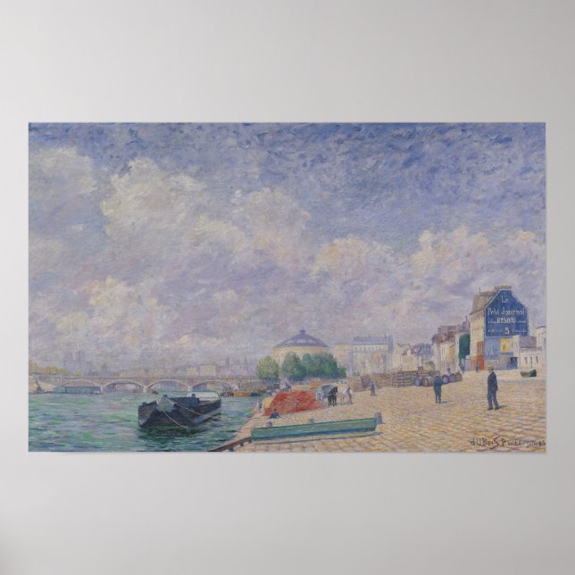 Póster El Sena en Bercy, 1885 (Frente)