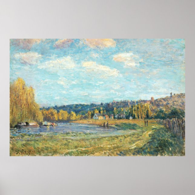 Póster El Sena en el Poster de Saint-Cloud Alfred Sisley (Frente)