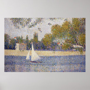Póster El Sena en La Grande Jatte (Estudio en barco)
