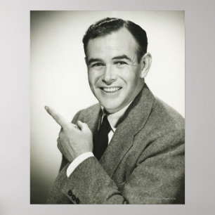 Póster El señalar del hombre de negocios