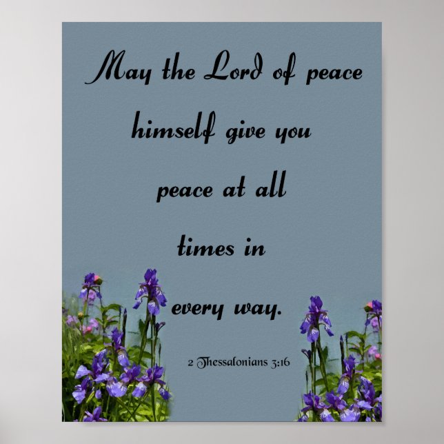 Póster El Señor de la Paz, la Biblia Verse (Frente)