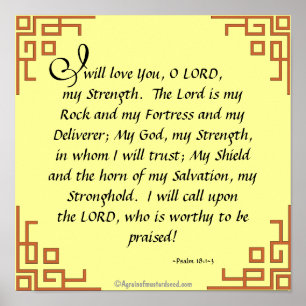 Póster El Señor es mi Biblia de rock Quote Prayer