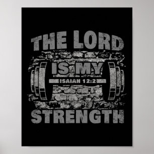 Póster El Señor Es Mi Fuerza - Isaías 122 Christian Fai