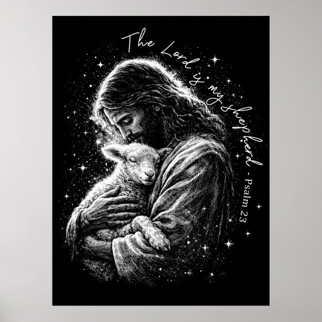 Póster El Señor es mi Pastor. Salmo 23. (Frente)