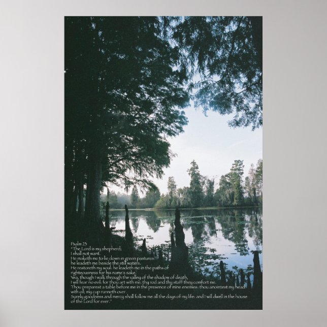 Póster El Señor es mi pastor. Salmo 23, Variación F (Frente)