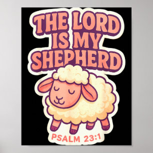 Póster El Señor Es Mi Pastor Versículo De La Biblia Crist