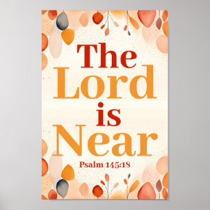Póster El Señor está cerca del Boho Christian Wall Art