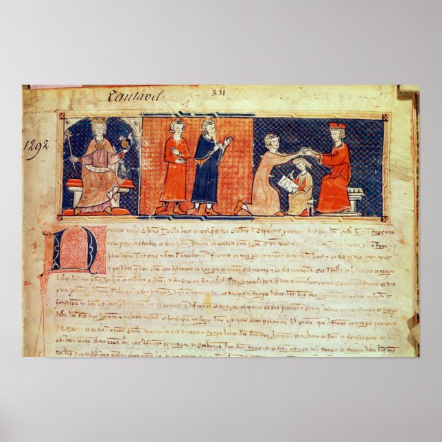 Póster El señor feudal predicando su sermón (Frente)