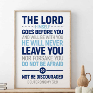 Póster El Señor Mismo Va Ante Ti, Deuteronomio 31:8