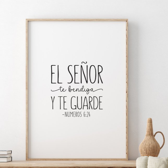 Póster El señor te bendiga y el guarda, Numeros 6:24 (Subido por el creador)
