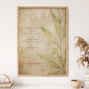 Póster El Señor te bendiga y te guarde, Números 6:24-26