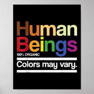 Póster El ser humano retro vintage 100% de color orgánico