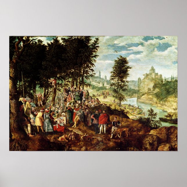 Póster El sermón de San Juan Bautista, c.1550 (Frente)
