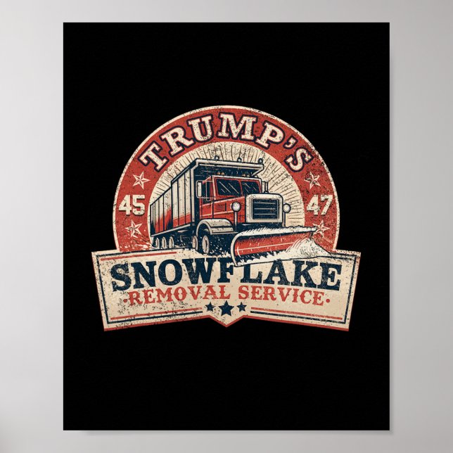 Póster El servicio de remoción de copos de nieve de Trump (Frente)