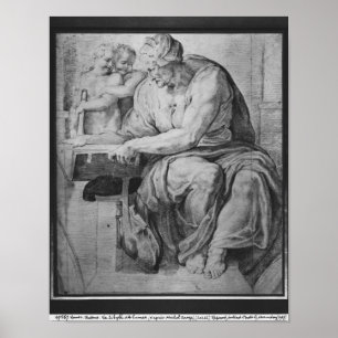 Póster El Sibyl cubano, después de Michangelo Buonarroti