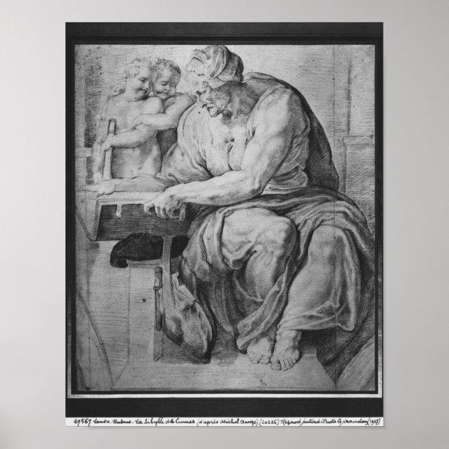 Póster El Sibyl cubano, después de Michangelo Buonarroti (Frente)