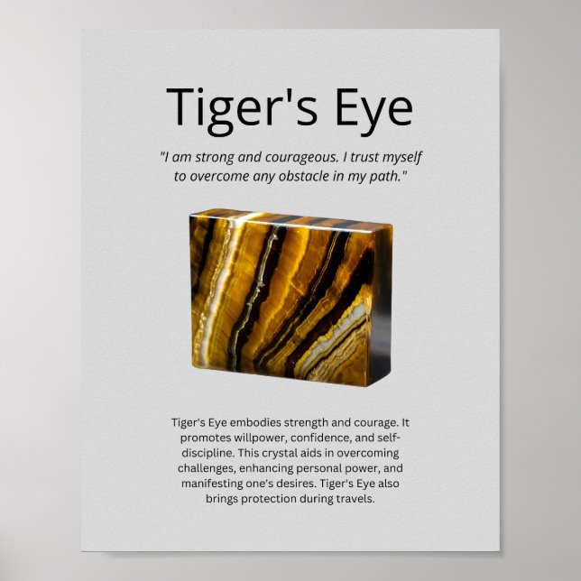 Póster El significado de cristal ocular del tigre (Frente)