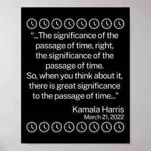 Póster El Significado De La Página Del Tiempo Funny Kamal