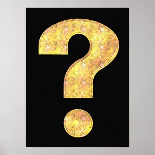 Póster El signo de interrogación deja Poster (Frente)