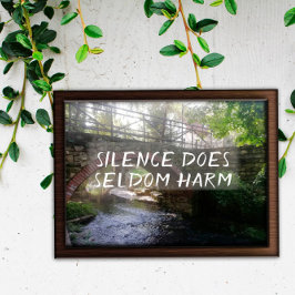 Póster El silencio rara vez perjudica al poster del puent