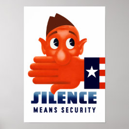 Póster El silencio significa seguridad