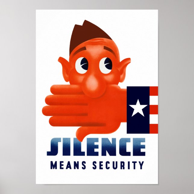 Póster El silencio significa seguridad (Frente)