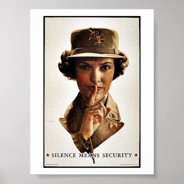 Póster El silencio significa seguridad (Frente)