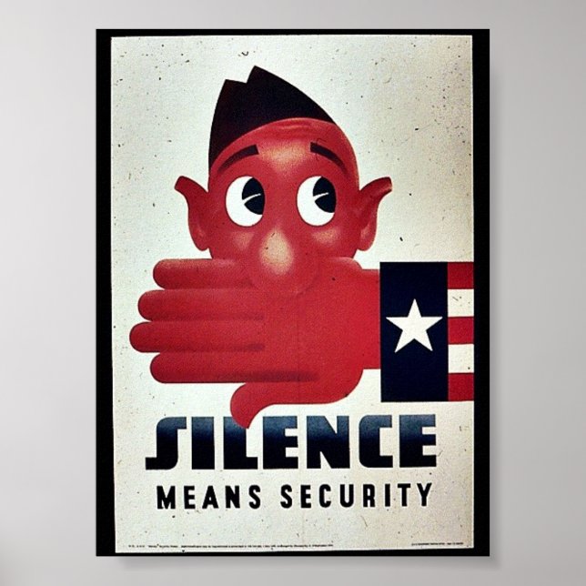 Póster El silencio significa seguridad (Frente)