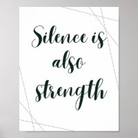 El Silencio También Es Fuerza –Inspiracional Minim